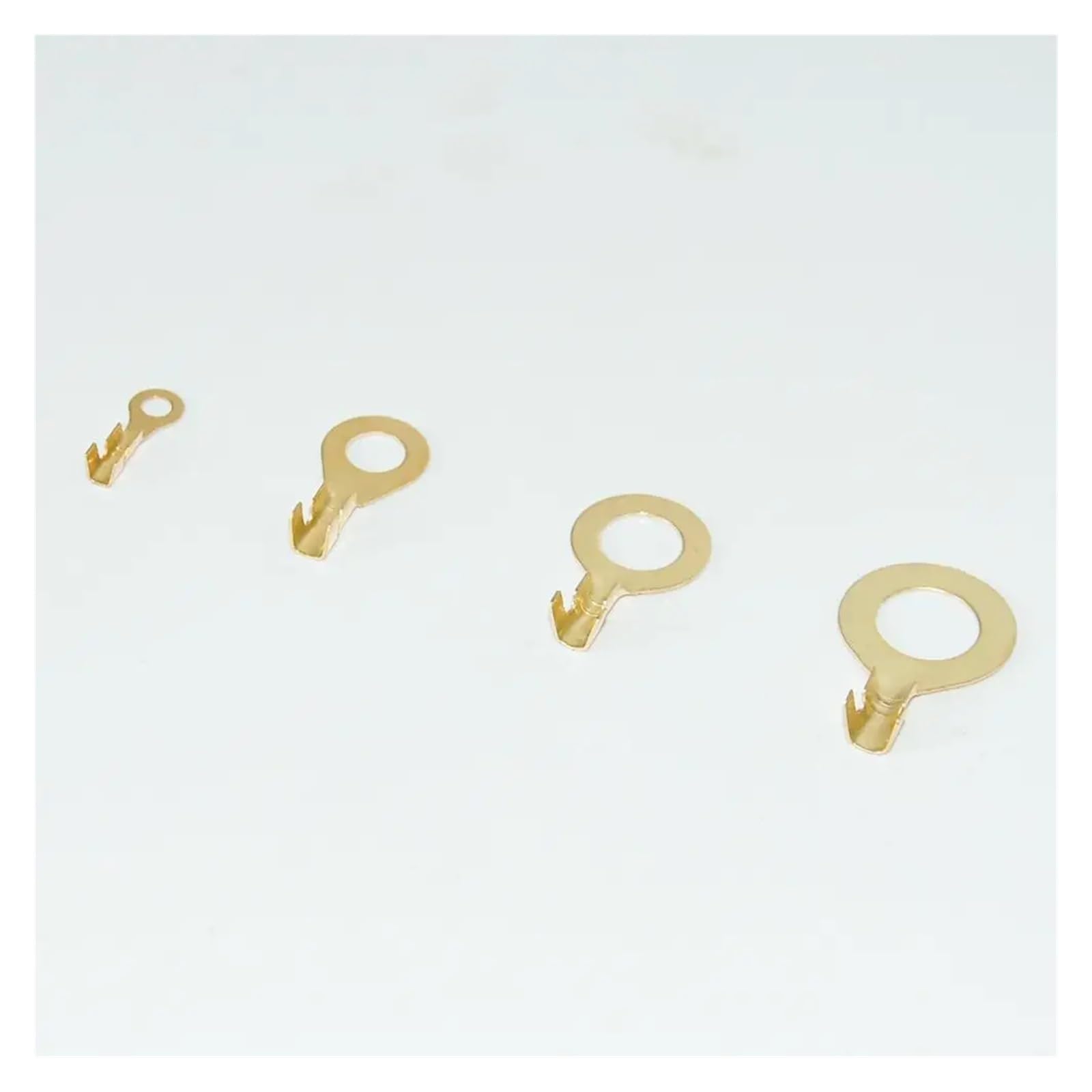 100er-Pack Draht-Crimp-Kupfer-Anschlussklemmenverbinder mit offener Hülse – Nicht isolierte Ringkabelschuh-Crimp-Kabelverbinder(M8)
