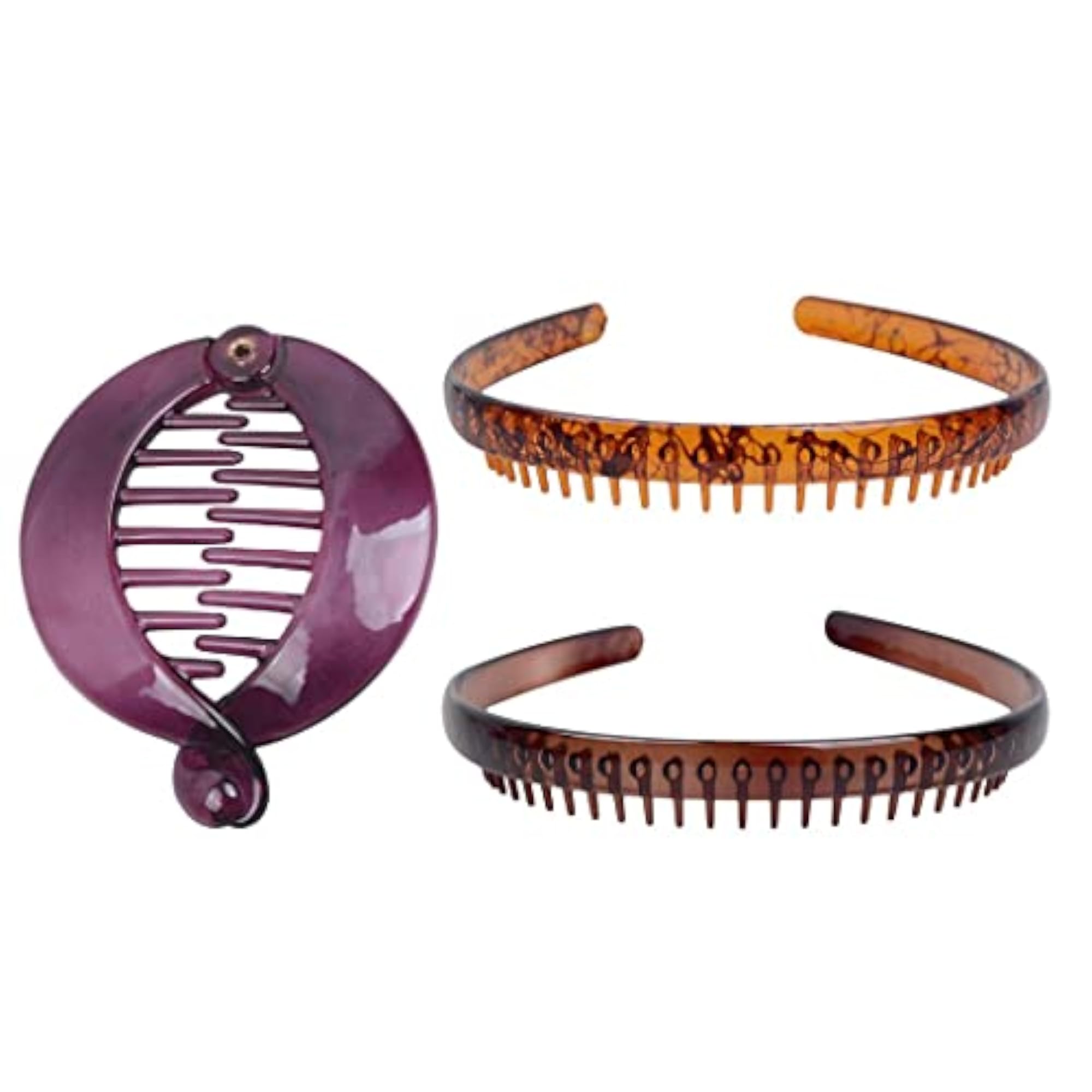 2x Interlocking Banana Clip Hair Comb for Women