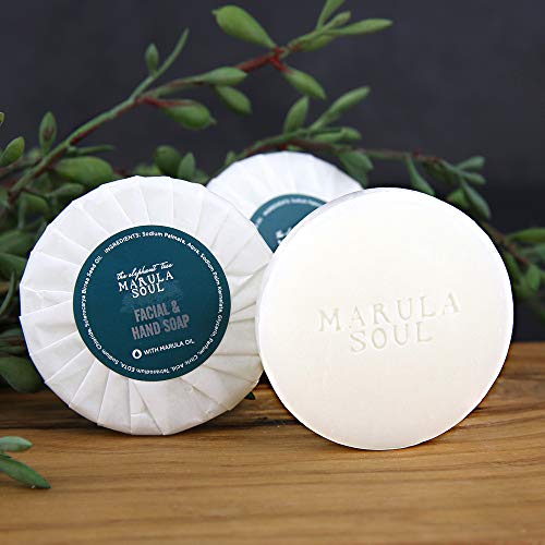 OPPEAL Marula Oil Hotel Toiletries Round Soap Bar - 0.5 Oz Travel Size in Bulk - Individually Wrapped - Ambergris Scent - 200 Bars per Case. - Thumbnail 2
