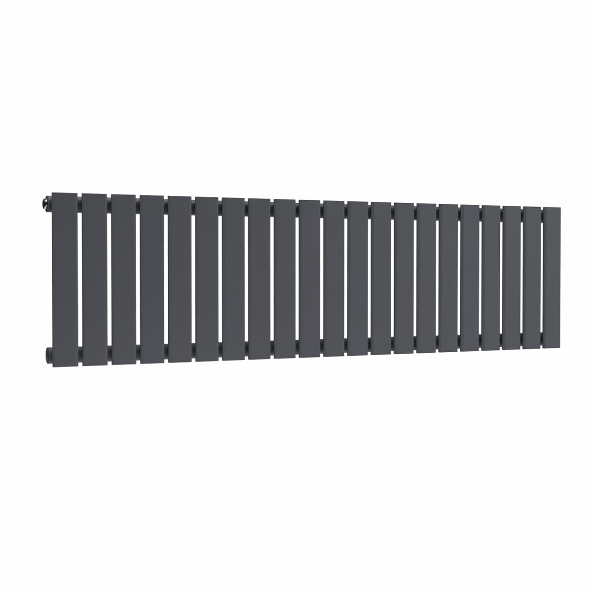 Lux Heat Anthracite Grey Flat Horizontal Single Panel Designer Radiator 400Mm (H) X 1470Mm (W)