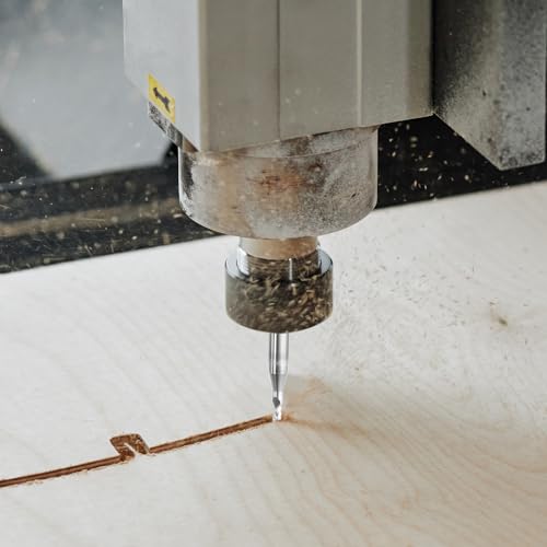 QUARKZMAN Fräser 1/16, Wolframstahl Spiralnutfräser Schaftdurchmesser 1/8, Einschneider CNC Fräser, Silberbeschichtung, Blattlänge 5/16, Gesamtlänge 1-1/2, Härte 44-46