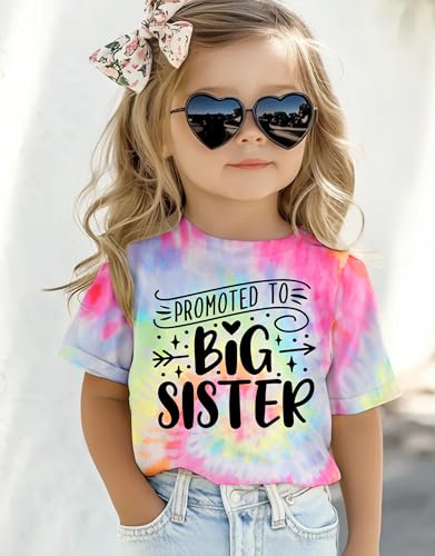Big Sister Shirts for Girls Toddler Girls Promoted to Big Sister Tee Tops Short Sleeve Summer Clothing2