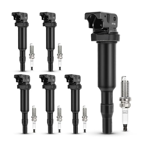 Image of UF592 Ignition Coil & 12120032137 Double Iridium Spark Plug For BMW 328i | 128i 325xi xDrive 328xi 330i 330xi 525xi 528i xDrive 530i 530xi X3 X5 Z4 3.0L V6 engines Replaces# C1638 12137594937