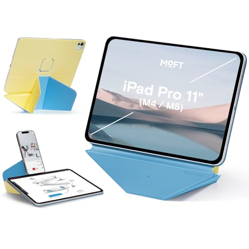 MOFT Dynamic Folio Tablet Stand for Desk Compatible with iPad Pro 11- inch (M5 2025 / M4 2024), Slim Magnetic Tablet Holder Case with 20+ Viewing Angl