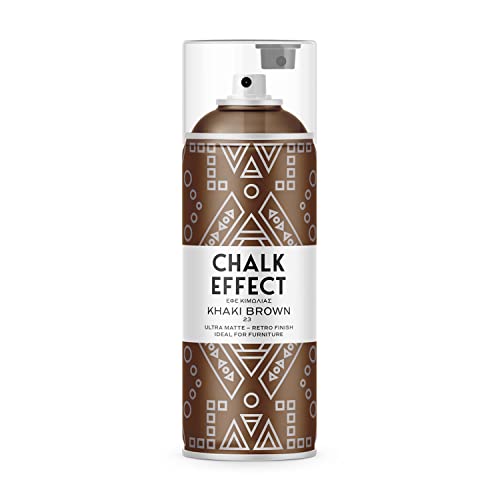 CL COSMOS LAC Kreidefarbe Spray Chalk Effect - hochwertige chalky Kreidesprühfarbe Farbspray - Spray Paint Farbe (Khaki Brown)