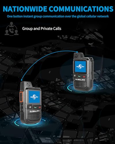 2-Pack Global Walkie Talkies with Sim Cards - Handheld PoC Two Way Radios Unlimited Range - Rechargeable PTT Push to Talk Over Cellular Radio Long Range - Image 2