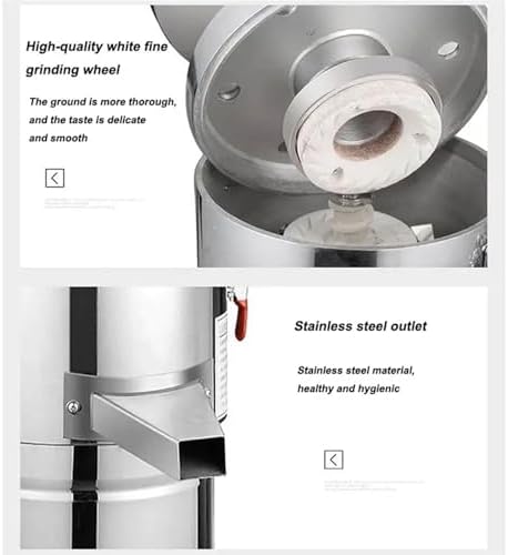 Peanut Butter Maker Machine, 1500W Electric Grain Grinder, 35kg/h Food Processor for Sesame, Peanuts, Almonds, Walnuts, Cashews, 1450RPM Aluminum Alloy