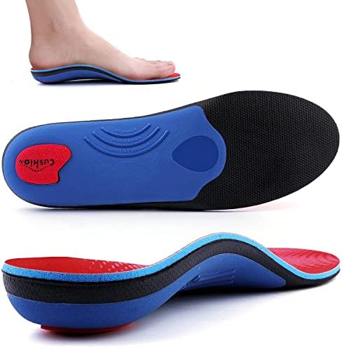 Walkomfy Heavy Duty Support Pain Relief Orthotics - 210+ lbs Plantar Fasciitis High Arch Support Insoles for Men Women, Flat Feet Orthotic Insert, Work Boot Shoe Insole, Absorb Shock