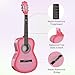 ADM Beginner Acoustic Classical Guitar 36 Inch Nylon Strings Wooden Guitar Bundle Kit for Kid Boy Girl Student Youth Guitarra Online Lessons with Gig Bag, Strap, Tuner, Strings, Picks, Pink