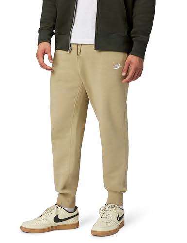 Nike Men's Club Joggers, Parachute Beige/Parachute Beige/White, Medium