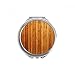 Orange Wood Floor Wallpaper Texture Hand Compact Mirror Round Portable Pocket Glass