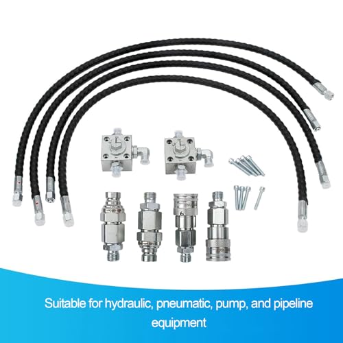 3-Wege-Diverter-Ventil-Kit für 1-2 Tonnen Chinesische Bagger, Hydrauliksystem Legierter Stahl mit Schnellverbindungsschläuchen, Hydraulische Diverter-Ventile