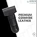 MERKUR Leather Razor Case - Black Cowhide, Fits All MERKUR Razors Except 24001, Up to 110 mm