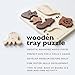 Wee Gallery Wooden Tray Puzzle Ocean Animals, Montessori Toy for Toddlers and Preschoolers for Early Learning and Fine Motor Skill Development, Sustainable Educational Puzzle for Kids