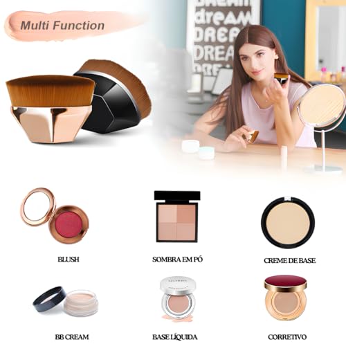 Pincel Para Base, Perfeito Para Suas Maquiagens, Makeup Profissional, Hexagonal, Mágico, Maquiagem T
