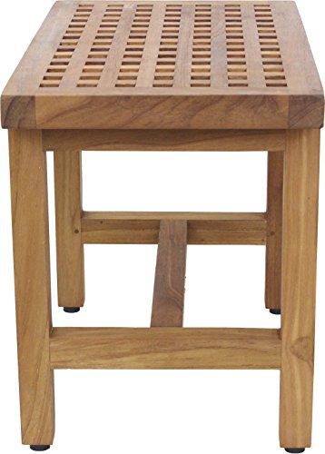 AquaTeak Patented 24" Grate Lotus Teak Shower Bench - Image 4