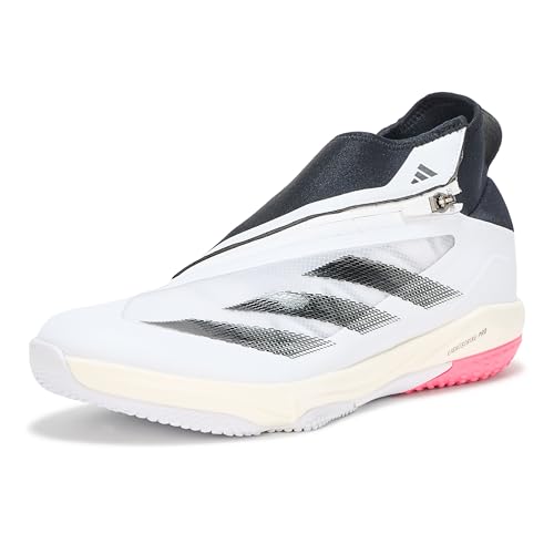 adidas Men's Adizero Impact + Turf Trainer Baseball Sneaker, White/Black/Team Light Grey, 11