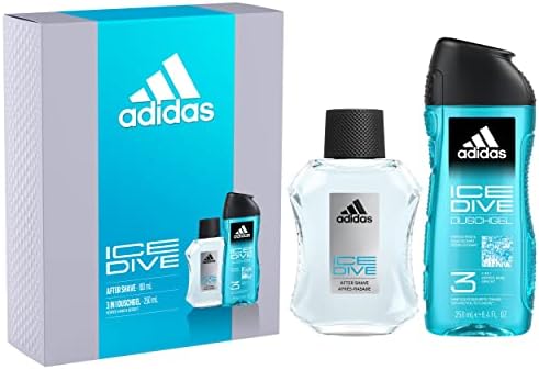 Adidas Ice Dive Gift Set For Him, 100ml Eau De Toilette & 250ml Shower Gel
