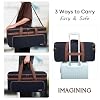 IMAGINING Carrying Case for Circut Maker 3, Maker 4, Double-Layer Machine Bag with Cover for Circut Explore 4, Explore 3, Explore Air 2, Storage Organizer for Circut Accessories and Tools