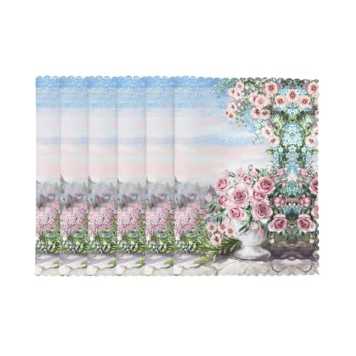 Sets de table Tour Eiffel en polyester lavables 30x45 cm | Lot de 6 - 3