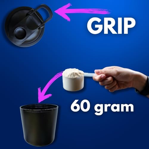 SHAKER proteine 750 ml ? En Acier Inoxydable Avec Compartiment 60 gram pour poudre ? Bouteille Sport ? Sans BPA ? (MULTICOLOR) – Image 4