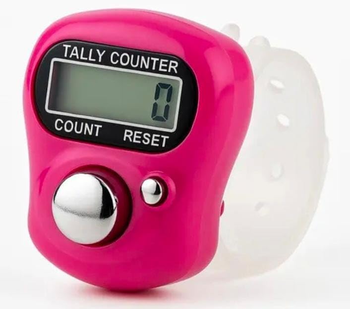 Digital Finger Tally Counter with LED Display, Adjustable Finger Ring, Easy Count & Reset Button – Ideal for Prayer, Chanting, Exercise & Repetitions (Pack of 2, Multicolor) (2)-image-1