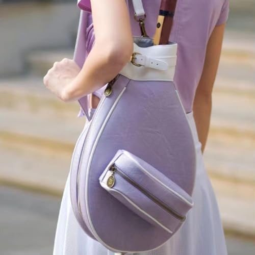 Bolsa bandolera de tenis impermeable con correa ajustable para varias raquetas 4
