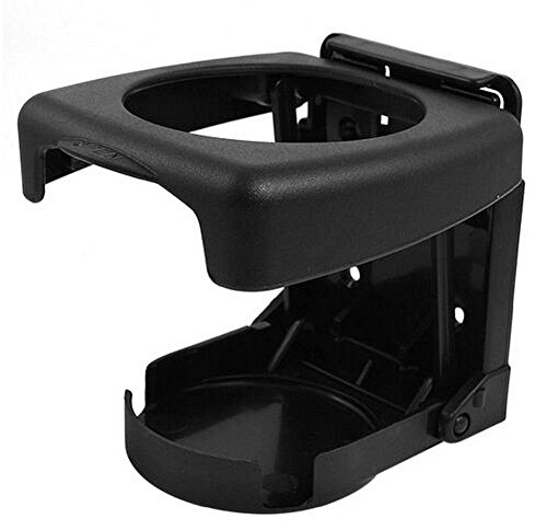 Portavasos plegable plástico para carro negro miniatura 1