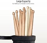 SONICAKE Drumstick Holder, Adjustable Nylon Drum Sticks Bag, Drumstick or Brushes Mallets Container Bag, Clamp-On Lockable Aluminium Alloy Drumstick Holder for Drum Set, Up to 5 Pairs of Sticks