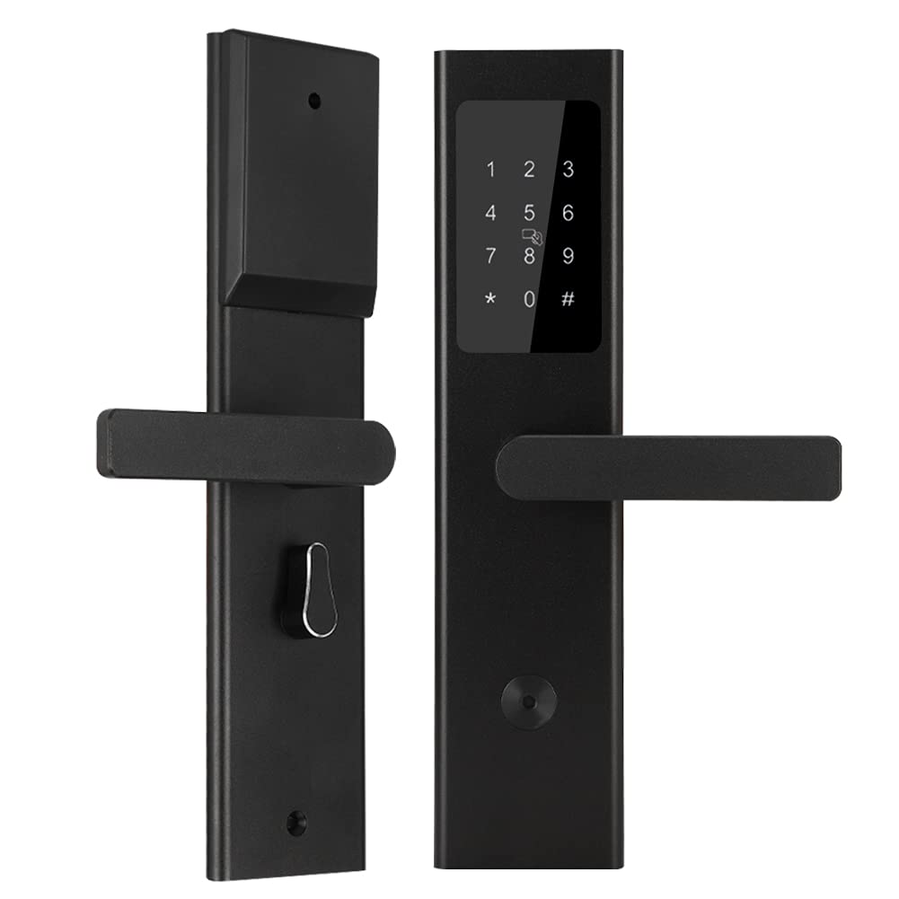 Ultracienka inteligentna blokada Bluetooth, bezpieczny dostęp do kart/hasła do domu, hotelu, mieszkania, czarny