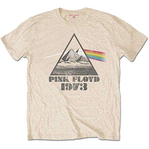 Rock Off Pink Floyd Dark Side of The Moon Pyramids Officiel T-Shirt Hommes Unisexe - Les Beatles, Paul McCartney, John Lennon, RIngo Starr, George Harrison Rock Off Pink Floyd Dark Side of The Moon Pyramids Officiel T-Shirt Hommes Unisexe