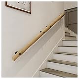 Kit Complet De Mains Courantes pour Escaliers D'intérieur - Barre D'appui Antidérapante pour Personnes Âgées - Montage Mural Home Garden Corridor Lofts Decking Railings (Couleur : Wood Color, Taille