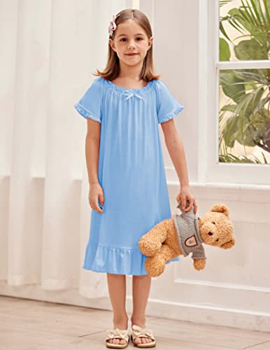 Arshiner Girl'S Nightgowns Princess Sleep Shirts Sleepwear Soft Nightdress Pajama Gown  thumb #1