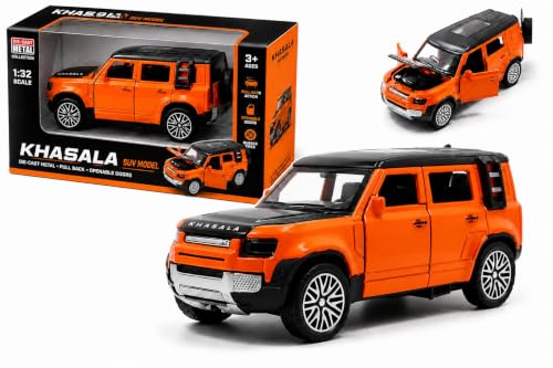 Image of Khasala Brothers Diecast 1:36 Defenderr Toy Car Metal Body Openable Doors, Bonnet & Boot Pull-Back Action for Kids Diecast Model Defenderr (Colors as Per Stock)
