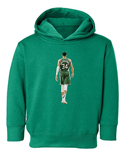 Baku Apparel Antetokounmpo Milwaukee Basketball Star Fans Toddler Hoodie Sweatshirt (Green, 4T)