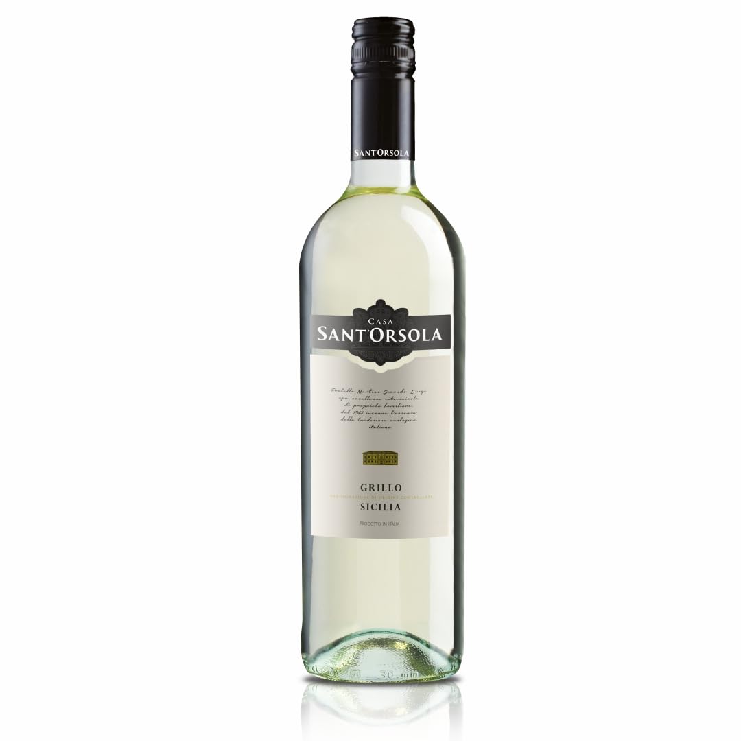 Sant'orsola - Grillo Doc Vin De Sicile, Issu Du Cépage Grillo, Goût Frais, Savoureux Et Harmonieux, 6 X 750 Ml