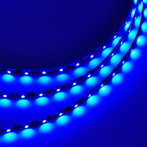 Image of 16.4 Feet (5 Meter) Flexible LED Light Strip with 300xSMD3528 and Adhesive Back, 12 Volt, Blue, 2026BU