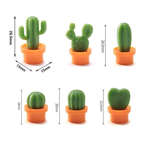 6 imanes decorativos para refrigerador de plantas suculentas miniatura 6