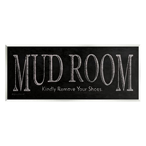 Stupell Industries Mud Room Remove Shoes Reminder Wall Plaque Art,