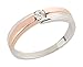 Produktbild Ardeo Aurum Damenring aus 375 Gold bicolor Weißgold Rosegold mit 0,1 ct Diamant Brillant Verlobungsring Solitär