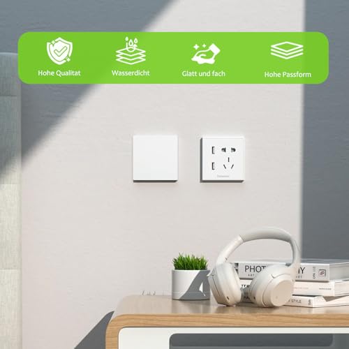 2 Stück Blindabdeckung Steckdose, Blindabdeckung, Lichtschalter Blindabdeckung, Doppelte Blindplatte, Weiß Blindabdeckung Unterputz, Ohne Rahmen, Für Ungenutzte Steckdosen Oder Schalter