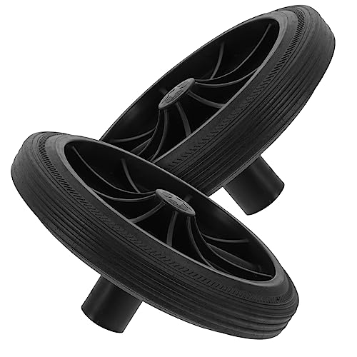 Image of Cabilock Trash can Wheels Replacement Set 7.48 Inch Rubber Casters for Garbage Bin Accessories Easy Installation for Home Outdoor Use