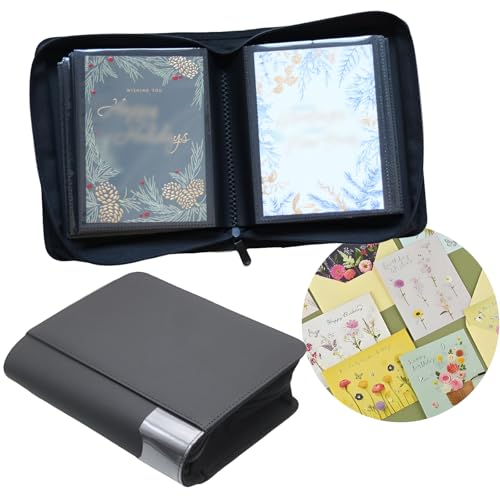 Magiarcana Fichário de cartão comemorativo, organizador de cartões de felicitações compatível com ar