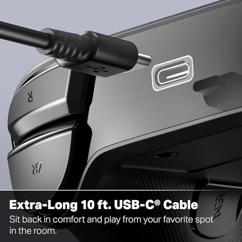 Manette filaire PowerA Advantage pour Nintendo Switch 2 - Noir, Sous licence officielle, Effet Hall, Boutons programmables, Manette Pro, Bouton C, Commandes audio intégrées