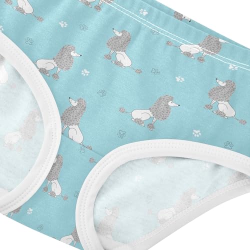 Girls' Underwear Cute Watercolor Poodles Dog Cotton Stretch Comfort Toddler Panties4
