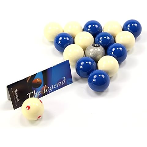 Aramith SILVER 8 BALL Edition BLUE & WHITE Pool Balls - PRO CUP Cue Ball Cover