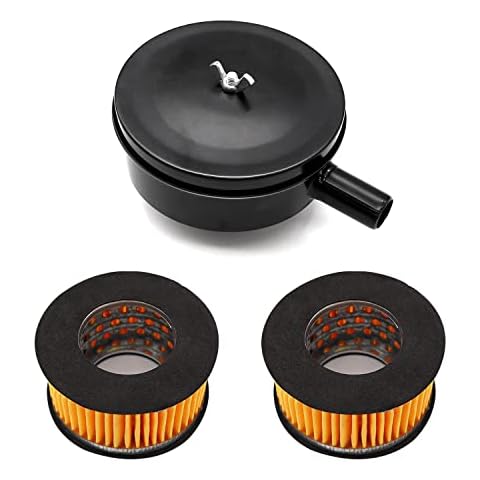 Tnuocke 1/2" PT 20mm Thread Air Compressor Silencer Intake Filter Sound Muffler with a Replacement Element H-076 Cover