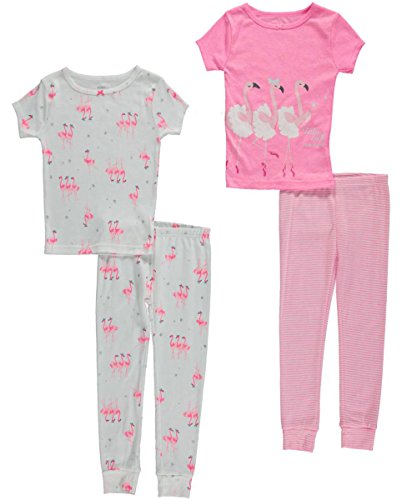 Carter's 4 Piece Pj Set, Flamingo, 4T