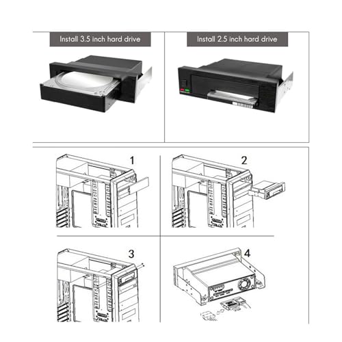 Cwmiibili carcasa para discos 2.5/3.5 pulgadas sin bandeja miniatura 3