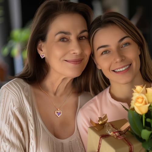 CDE Without end Love Coronary heart Necklaces for Ladies, Marriage ceremony Anniversary, Birthday Reward for Spouse, S925 Silver Jewellery with Birthstone Pendant, Perfect Valentine's Presents for Her - Image 7